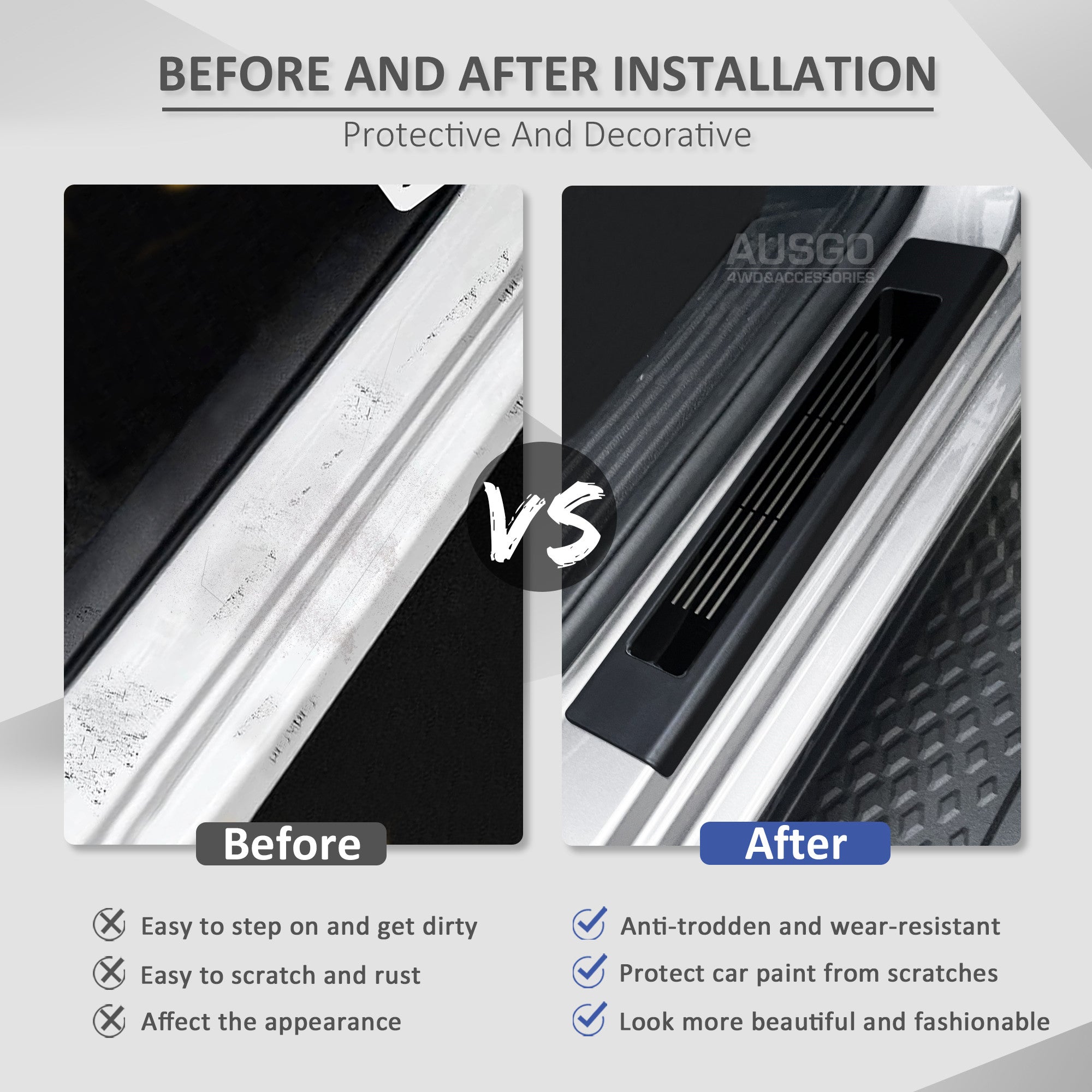 Volkswagen Amarok Next-Gen NF Dual Cab 2023-Onwards Door Sill Protector