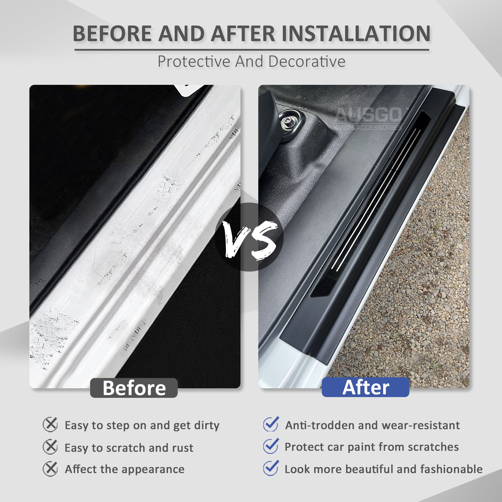 Mitsubishi Triton MV Next-Gen Dual Cab 2024-Onwards Door Sill Protector