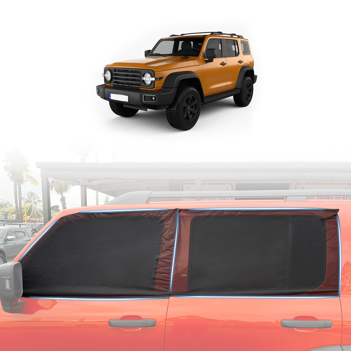 Car Window Sox Sun Shade for GWM Tank 300 2023-Onwards 4PCS