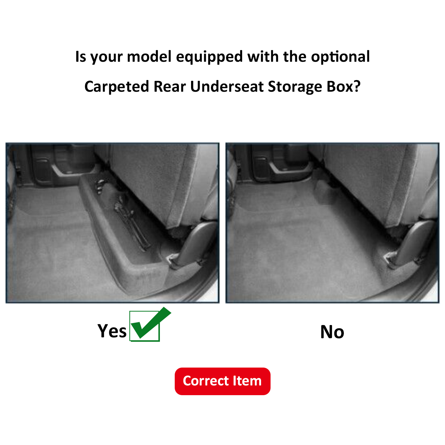 Chevrolet Silverado T1 Series 2020-Onwards Car Floor Mats（WITH Rear Underseat Storage Box）