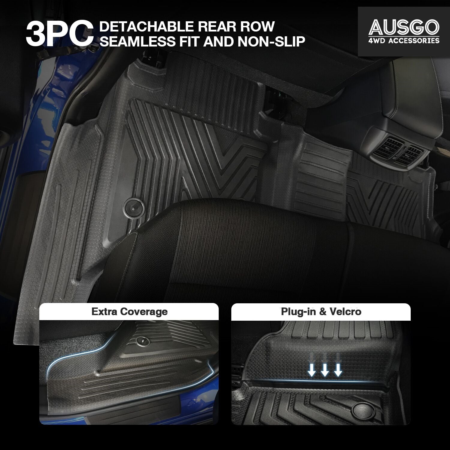 Toyota Hilux 2015-Onwards Injection Car Floor Mats (Auto Trans)