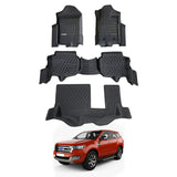 5D Car Floor Mats for Ford Everest UA Series 2015-2022