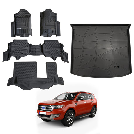 5D Car Floor Mats for Ford Everest UA Series 2015-2022