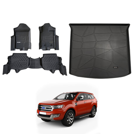 5D Car Floor Mats for Ford Everest UA Series 2015-2022