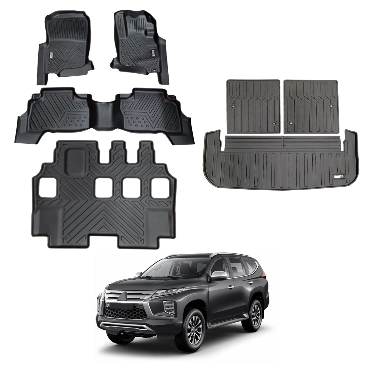 5D Car Floor Mats for Mitsubishi Pajero Sport 2015-Onwards