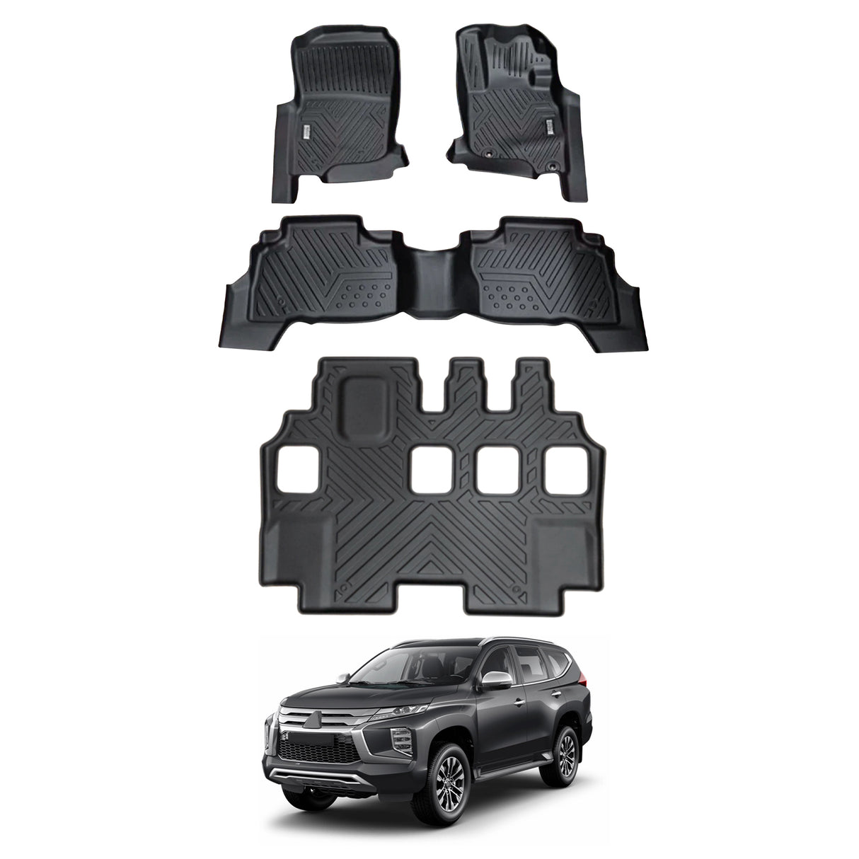 5D Car Floor Mats for Mitsubishi Pajero Sport 2015-Onwards