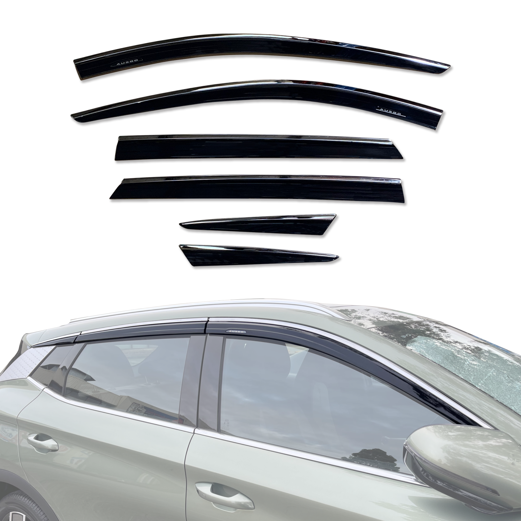 Pre-order Monsoon Weather Shields with Stainless Trim for BYD ATTO 3 2022-Onwards