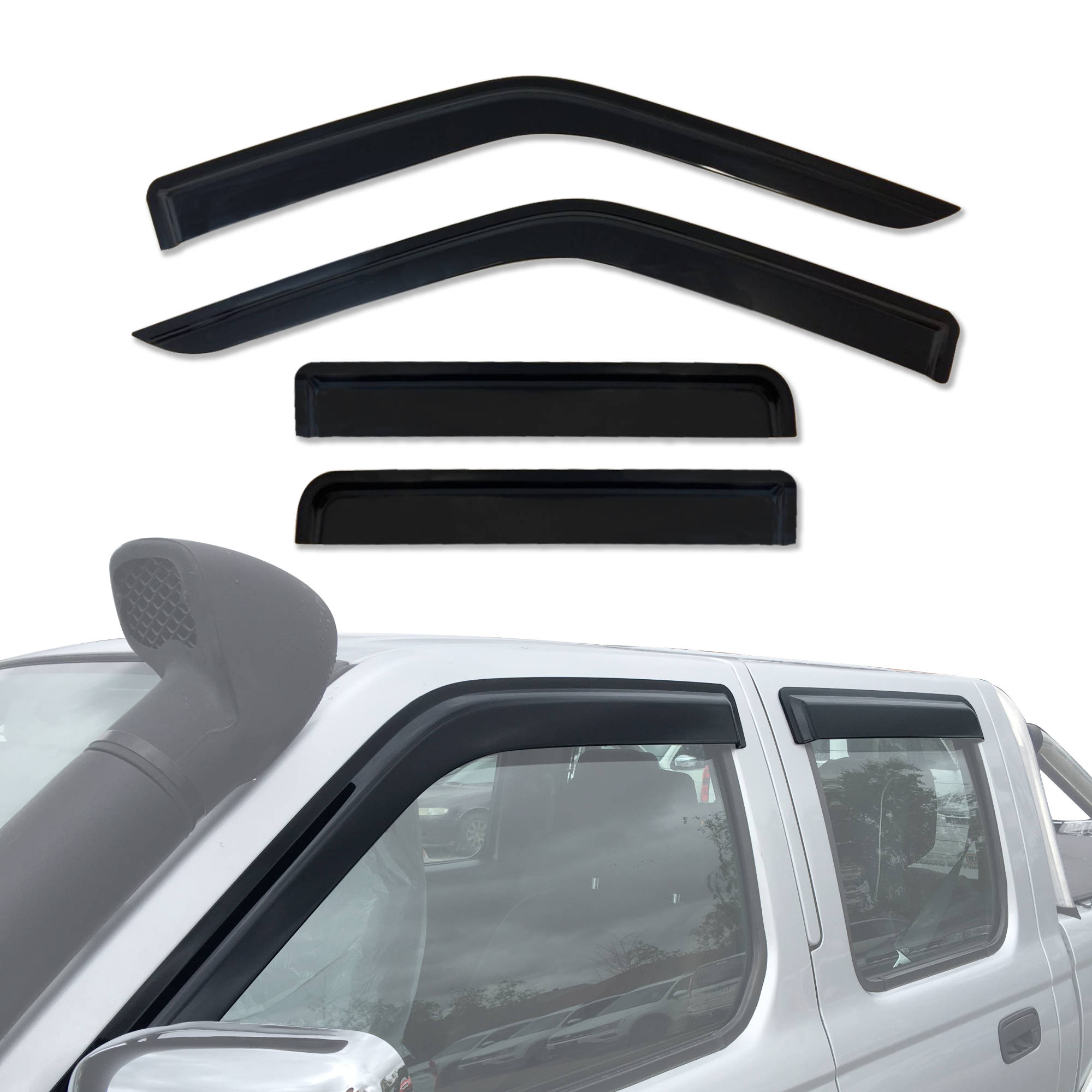 Pre-order Injection Monsoon Weather Shields for Nissan Navara D22 Dual Cab 1997-2015