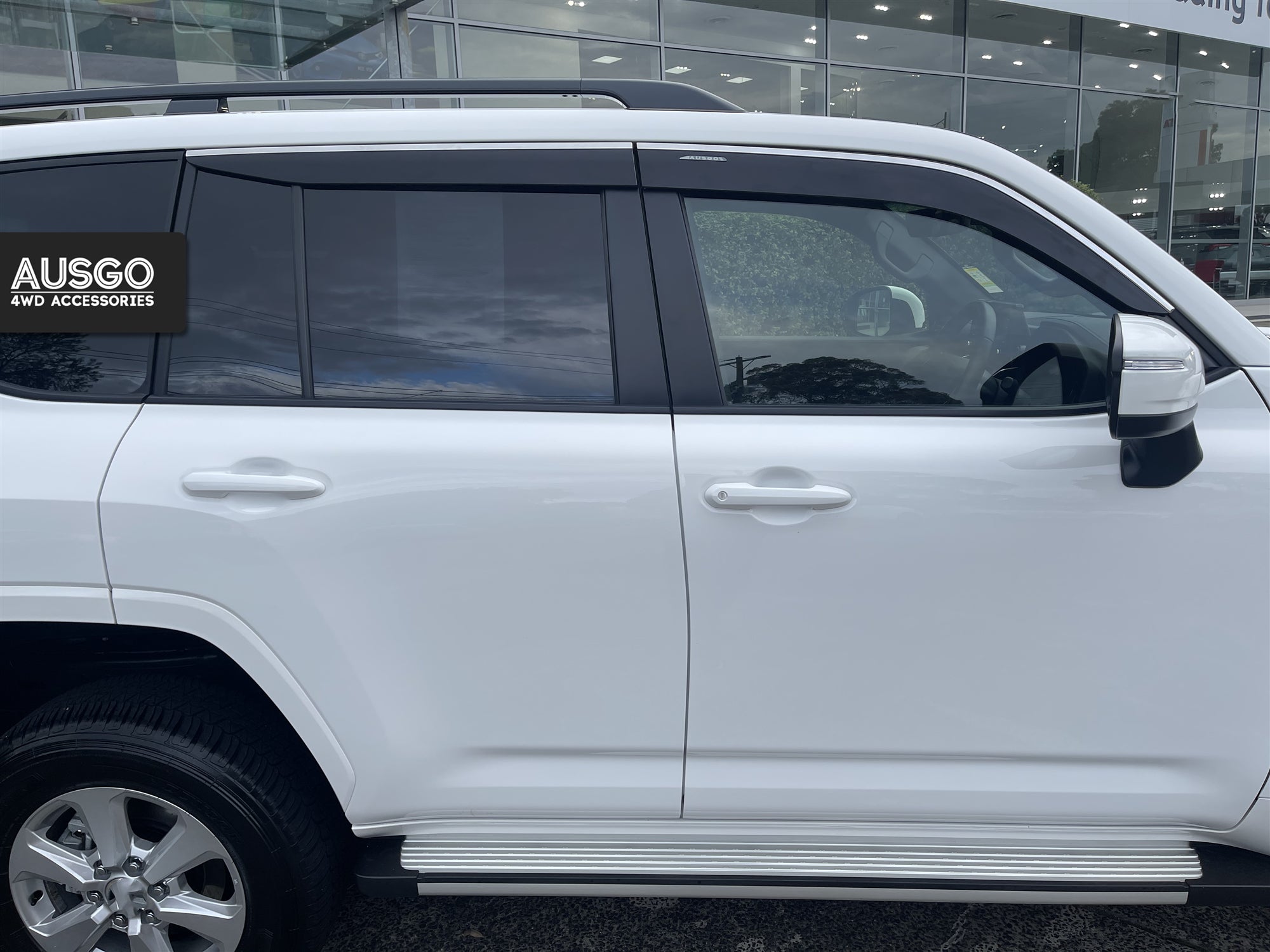 Toyota Land Cruiser 300 Series 2021-Onwards Monsoon Weather Shields with Stainless Trim