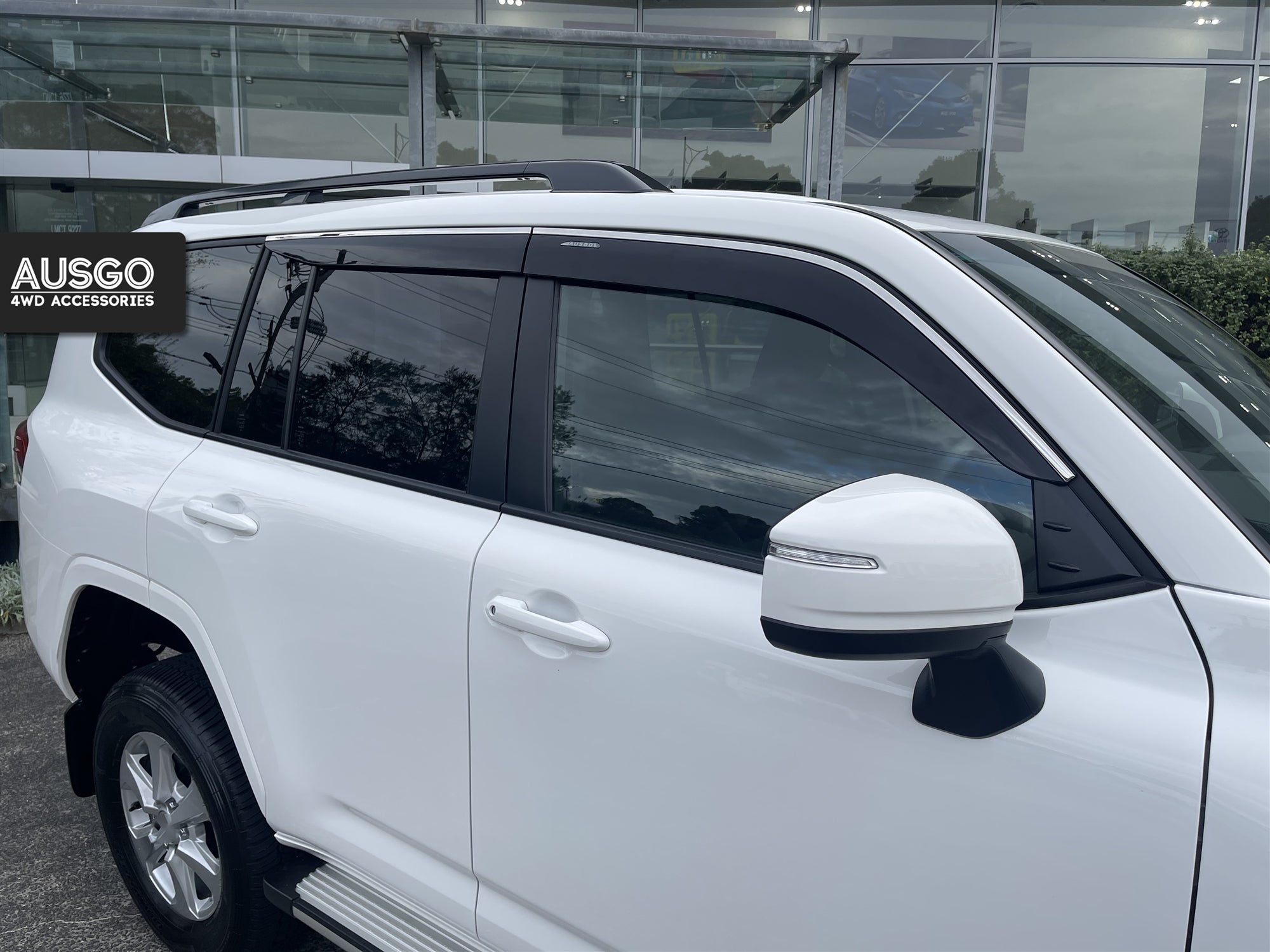 Toyota Land Cruiser 300 Series 2021-Onwards Monsoon Weather Shields with Stainless Trim