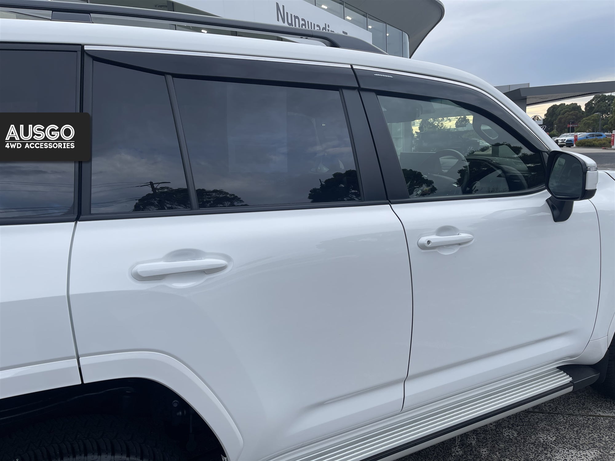 Toyota Land Cruiser 300 Series 2021-Onwards Monsoon Weather Shields with Stainless Trim