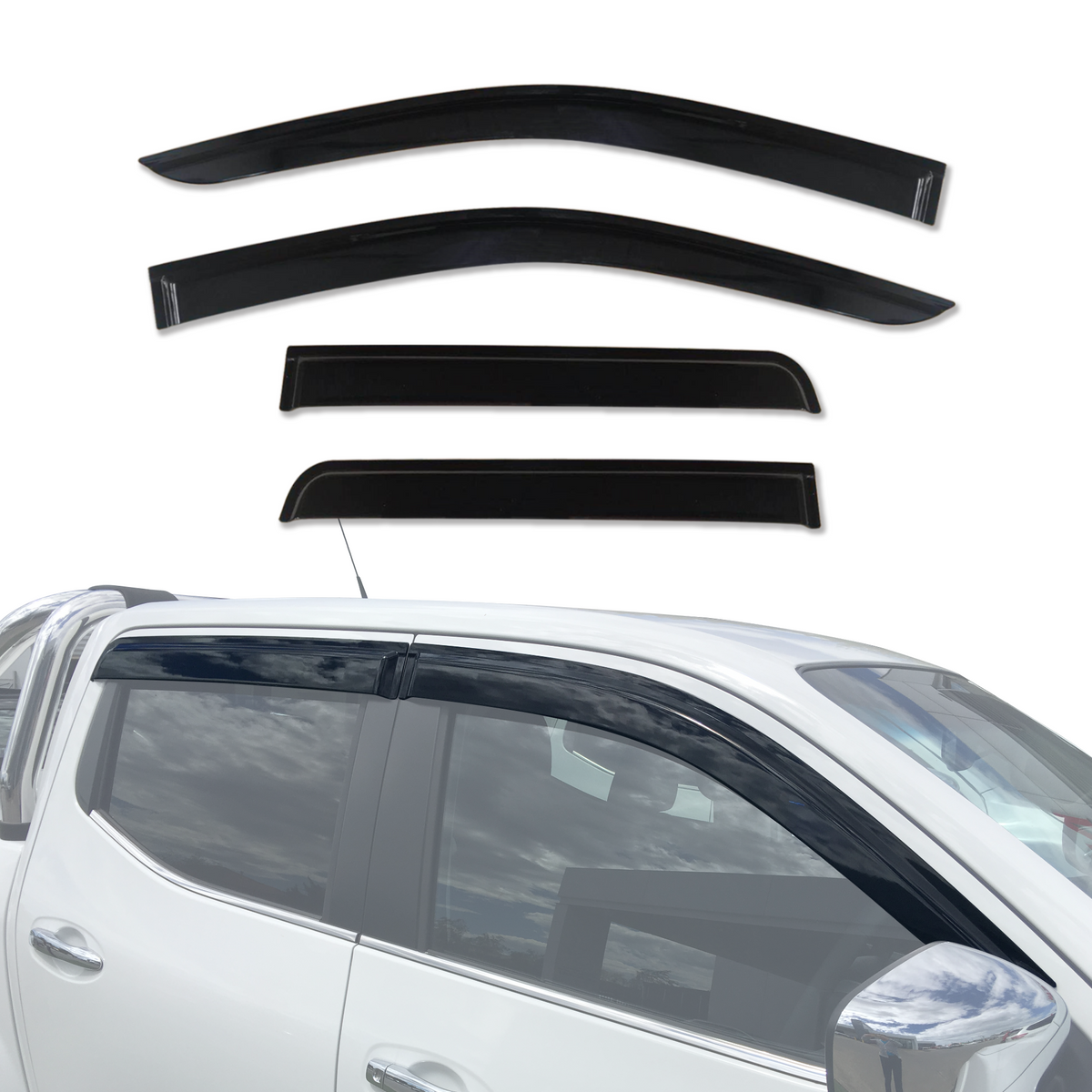 Pre-order Injection Monsoon Weather Shields for Nissan Navara NP300 D23 Dual Cab 2015-2025