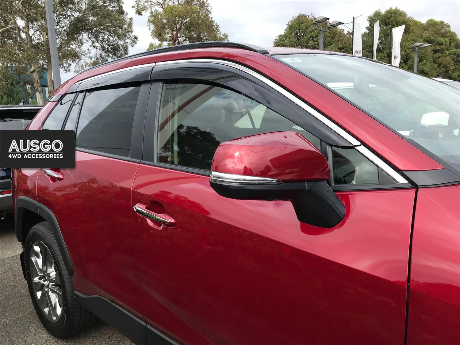 Toyota RAV4 2019-Onwards Monsoon Weather Shields with Stainless Trim