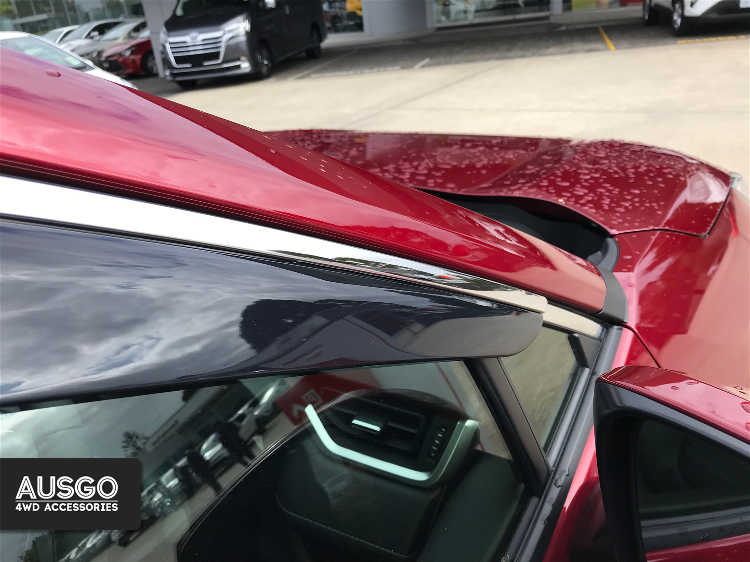 Toyota RAV4 2019-Onwards Monsoon Weather Shields with Stainless Trim