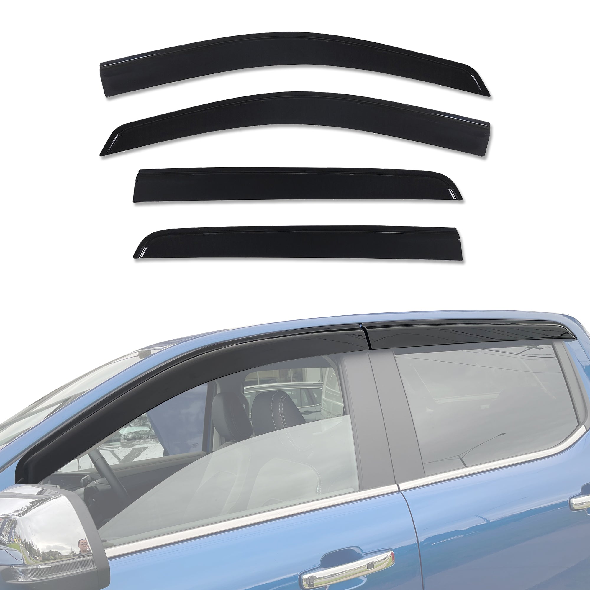 Volkswagen Amarok Next-Gen NF Dual Cab 2023-Onwards Injection Monsoon Weather Shields