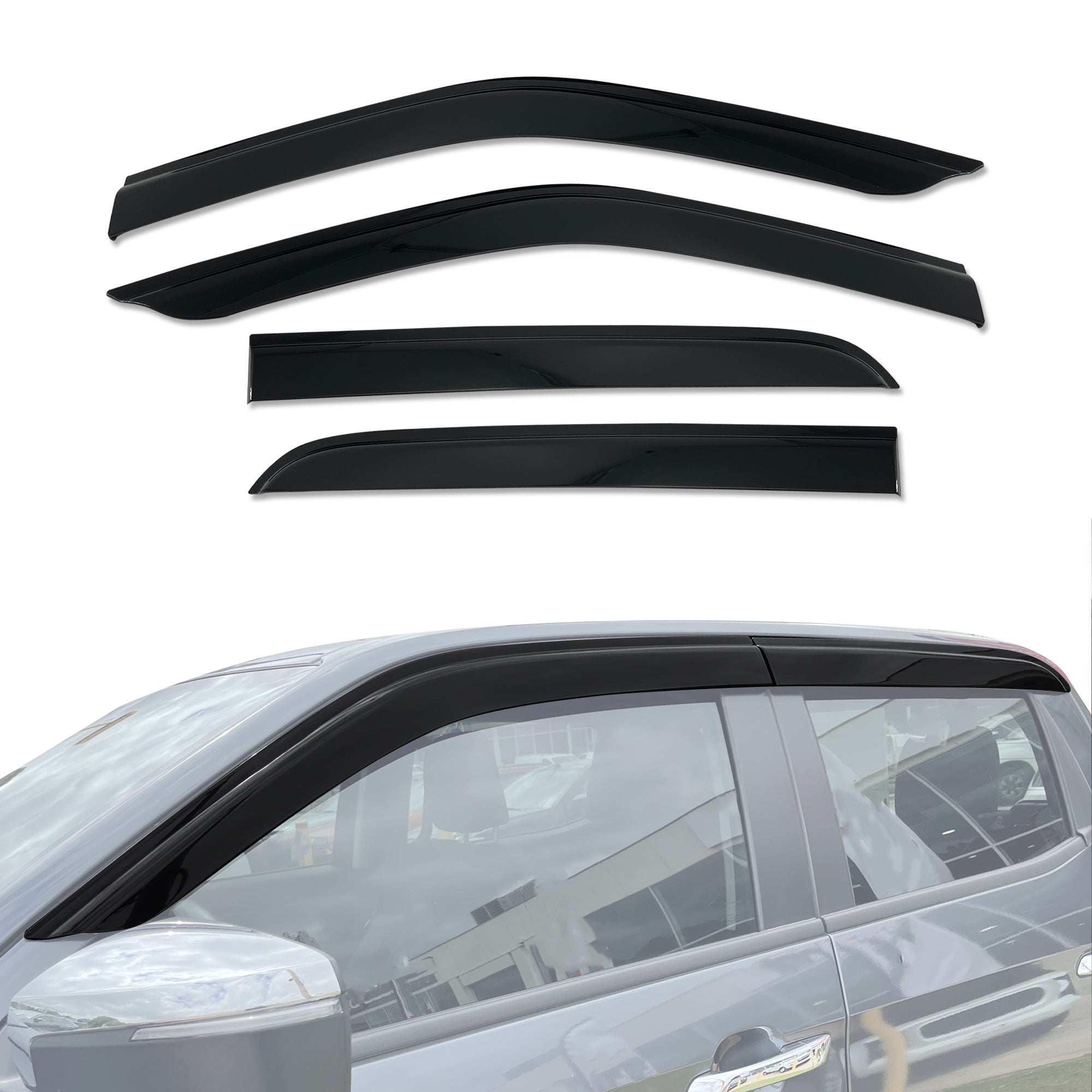 Mazda BT-50 BT50 TF Series Dual Cab 2020-Onwards Injection Monsoon Weather Shields