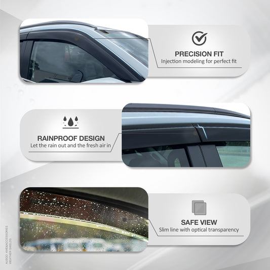 Toyota Land Cruiser Prado 150 Series 2009-2024 Injection Monsoon Weather Shields