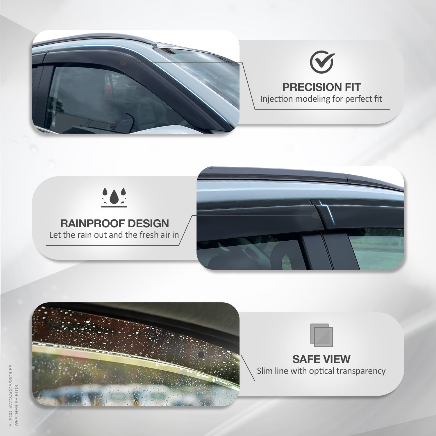 Mazda BT-50 BT50 Dual Cab 2011-2020 Injection Monsoon Weather Shields