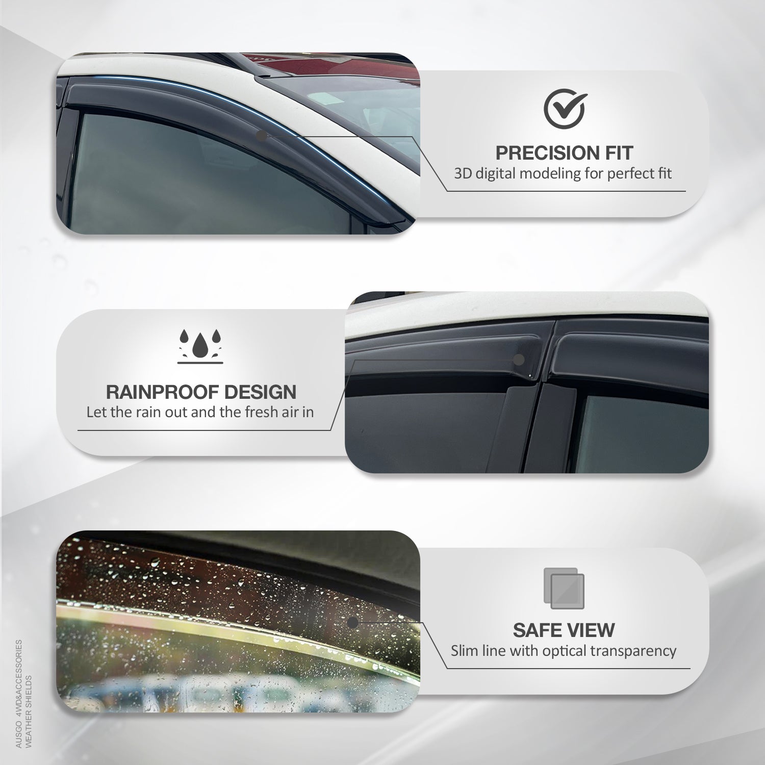 Monsoon Weather Shields for Holden Colorado RC Series Dual Cab 2008-2012