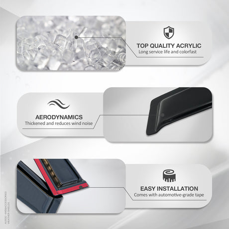 Luxury Weather Shields for RAM 1500 DT Series Crew Cab 2020-Onwards