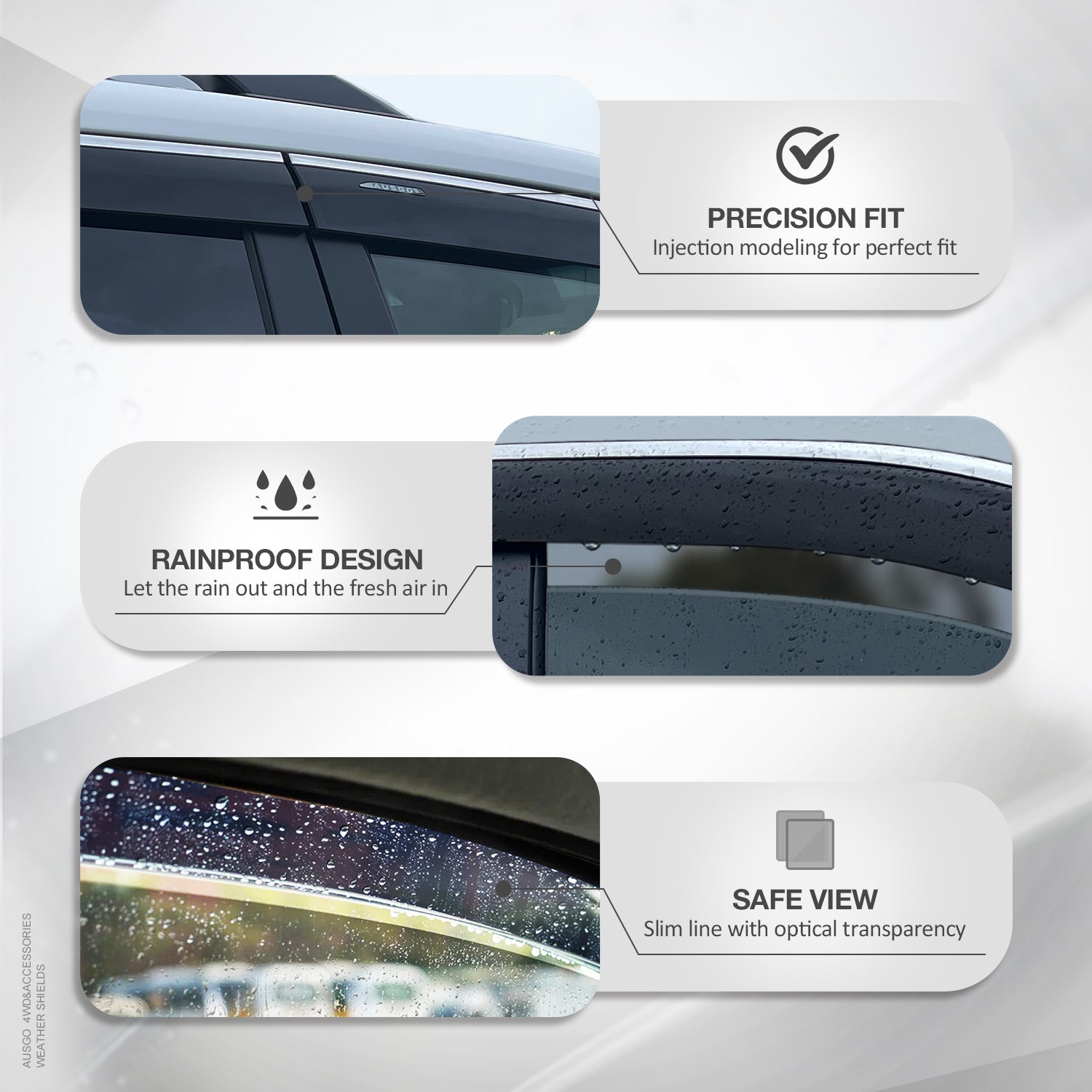 Pre-order Monsoon Weather Shields with Stainless Trim for Chery Tiggo 4 2025-Onwards
