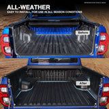 3D TPE Ute Mat for Volkswagen Amarok Next-Gen NF Dual Cab 2023-Onwards Fitted with Factory Plastic Tub Liner