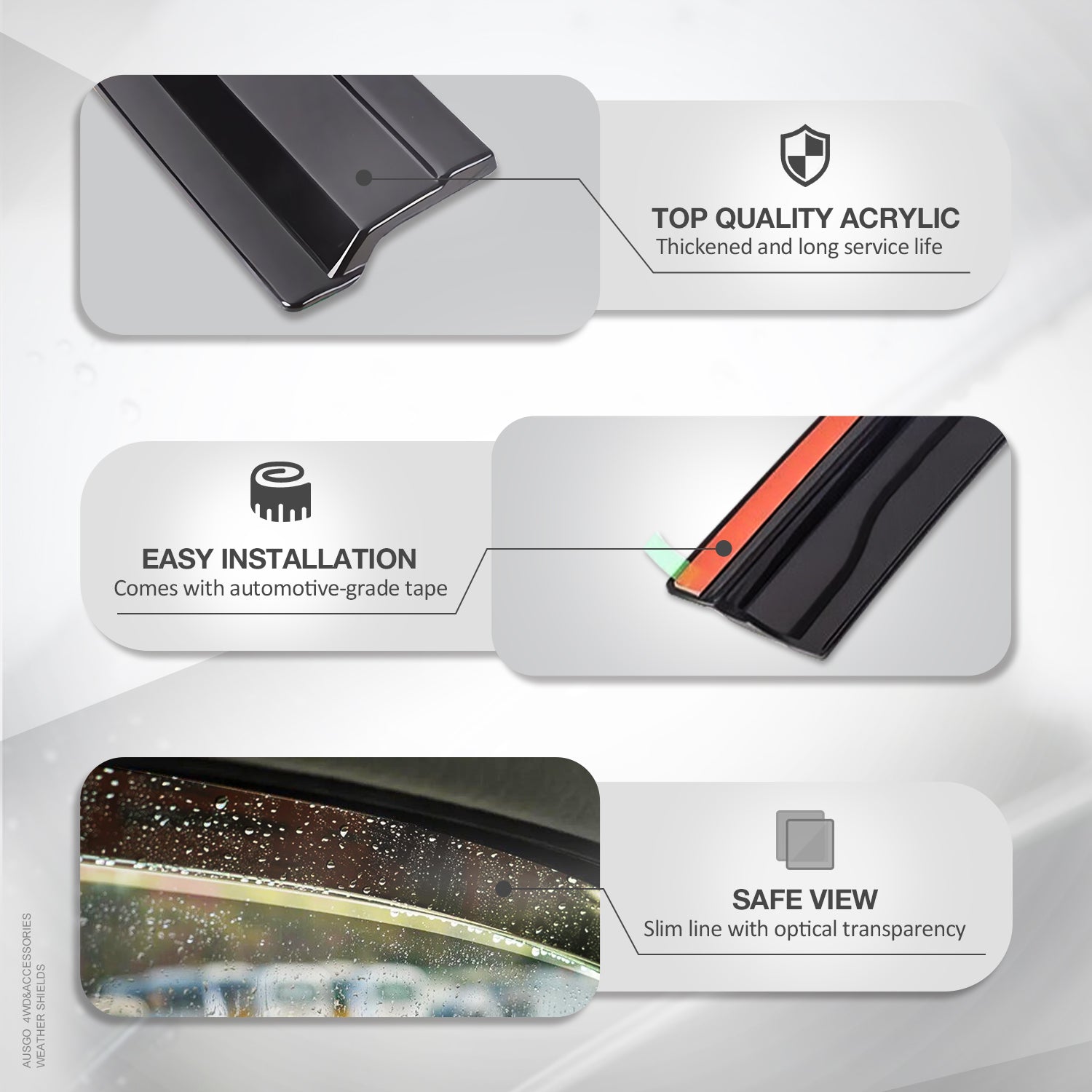 Toyota Land Cruiser Prado 120 Series 2003-2009 Injection Monsoon Weather Shields