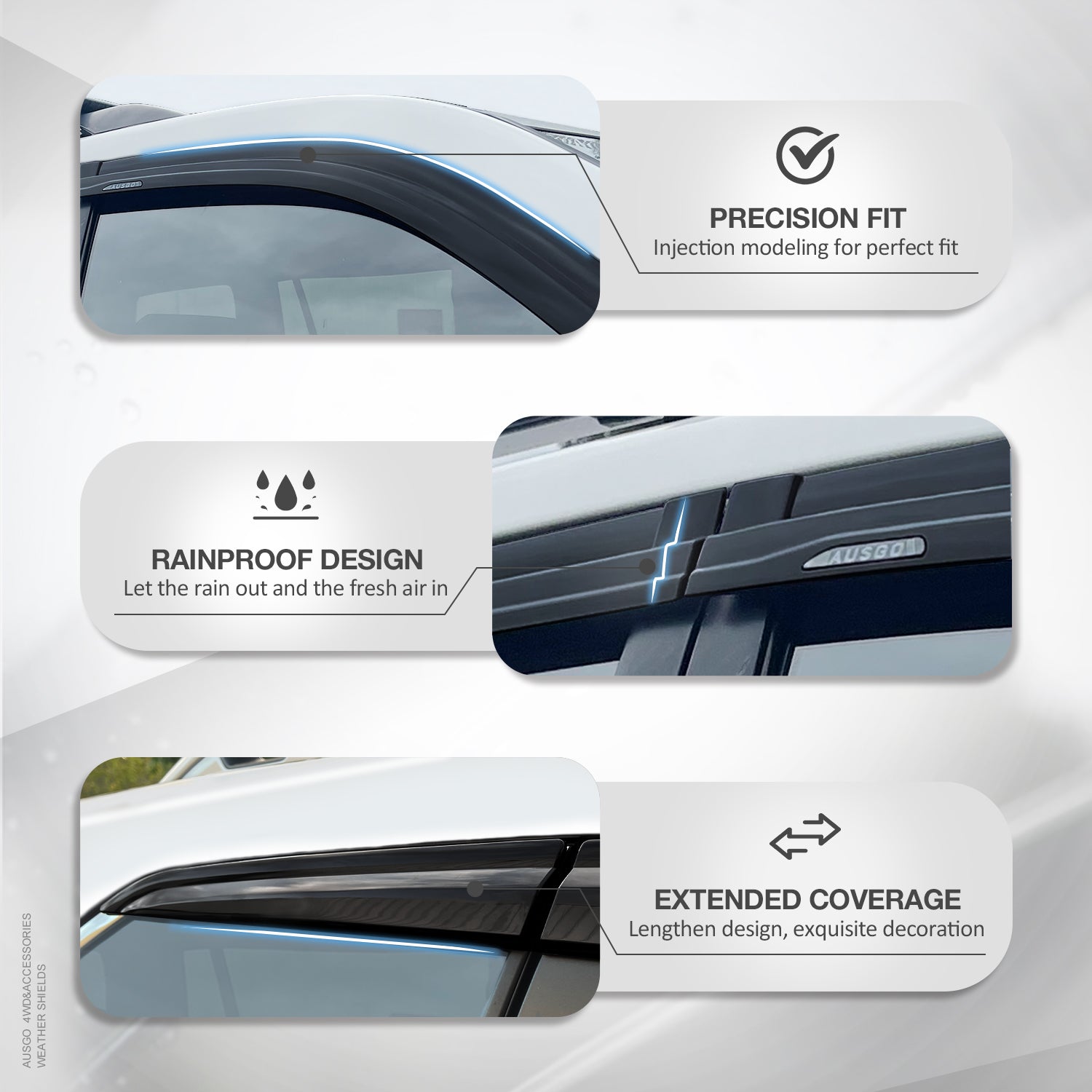 Toyota Land Cruiser Prado 120 Series 2003-2009 Injection Monsoon Weather Shields