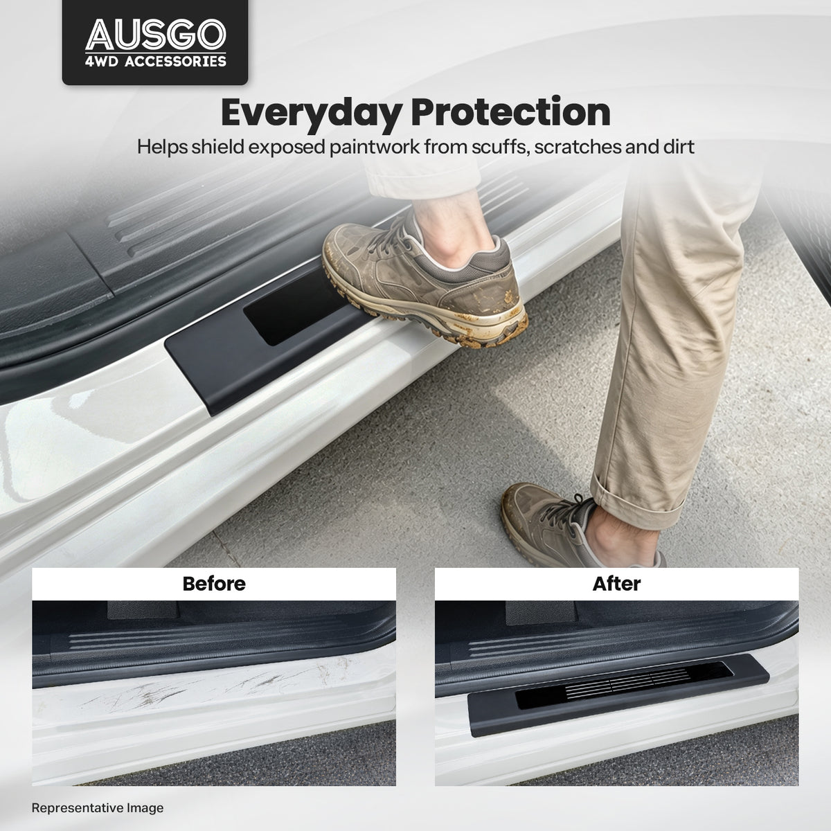 Door Sill Protector for Ford Ranger Next-Gen 2022-Onwards