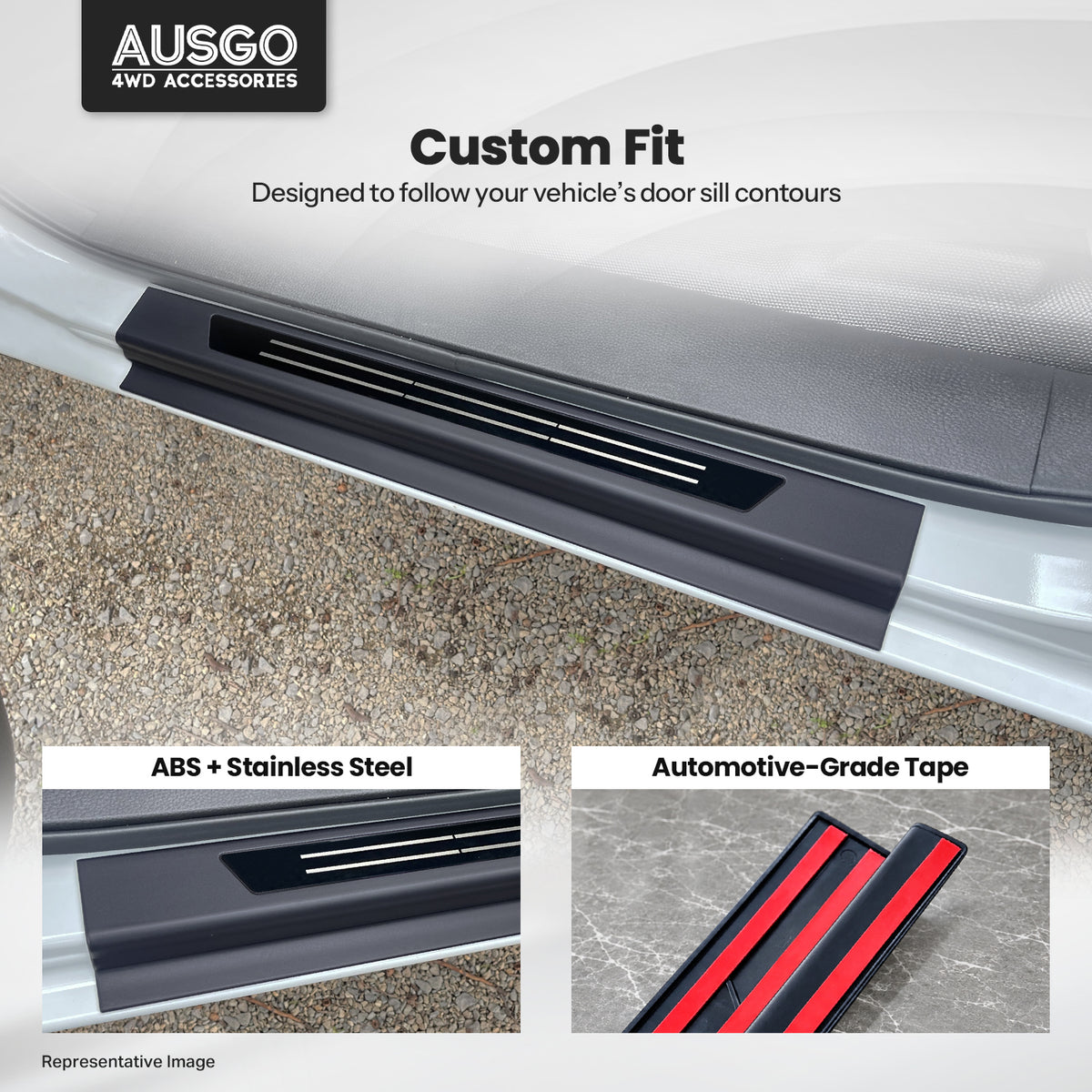 Door Sill Protector for Mazda BT-50 BT50 Dual Cab 2020-Onwards