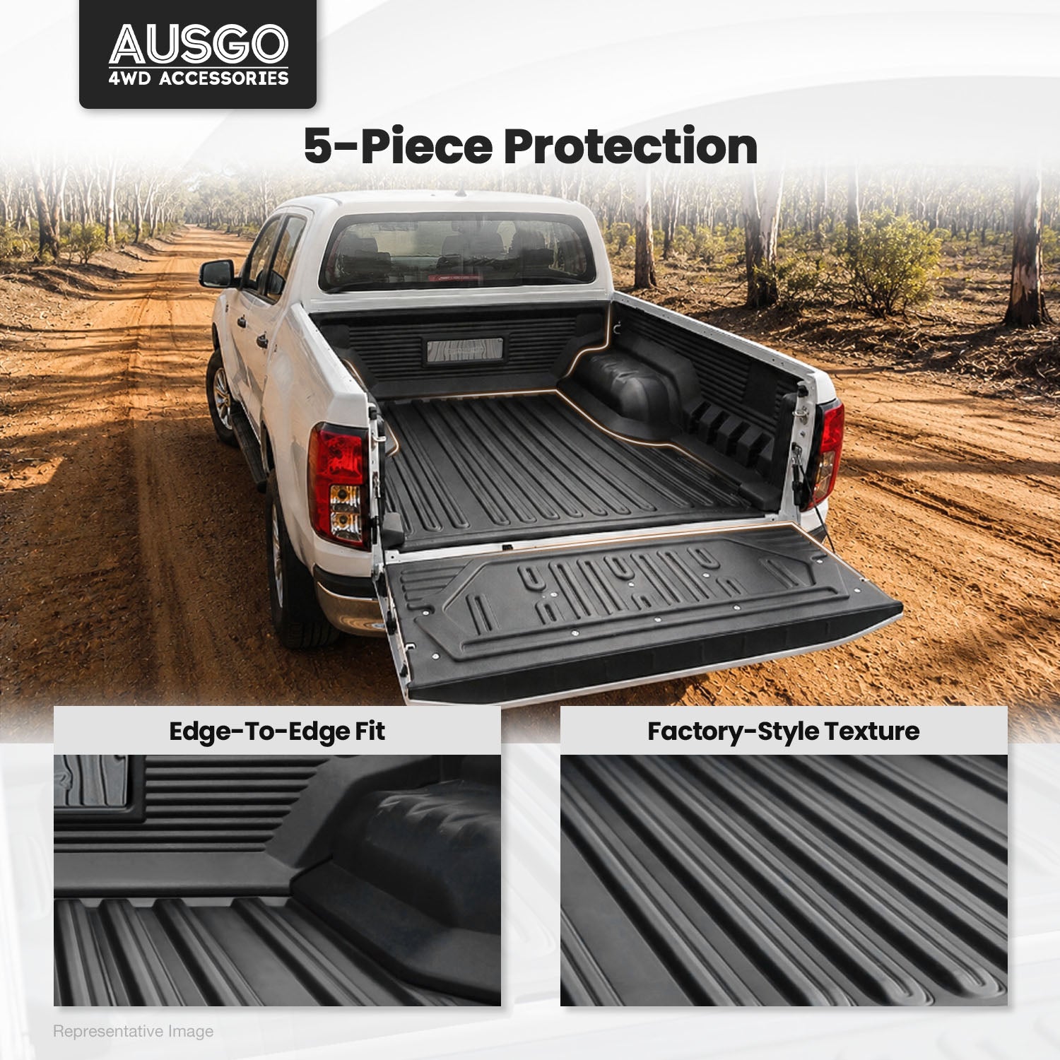 Pre-order 5-Piece Tub Liner for Toyota Hilux Dual Cab 2015-2025 A Deck - SR5 / GR / Rogue