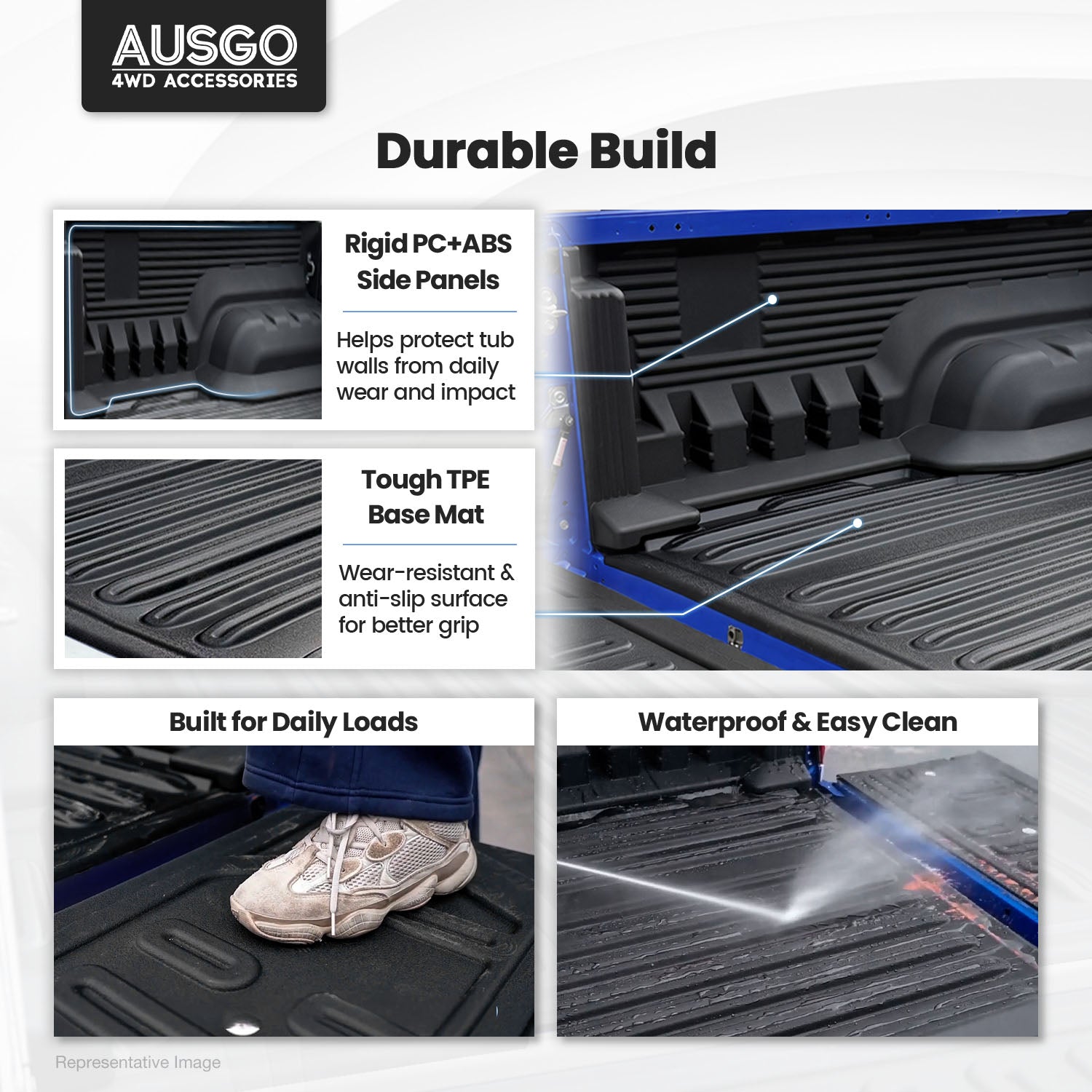 Pre-order 5-Piece Tub Liner for Toyota Hilux Dual Cab 2015-2025 A Deck - SR5 / GR / Rogue