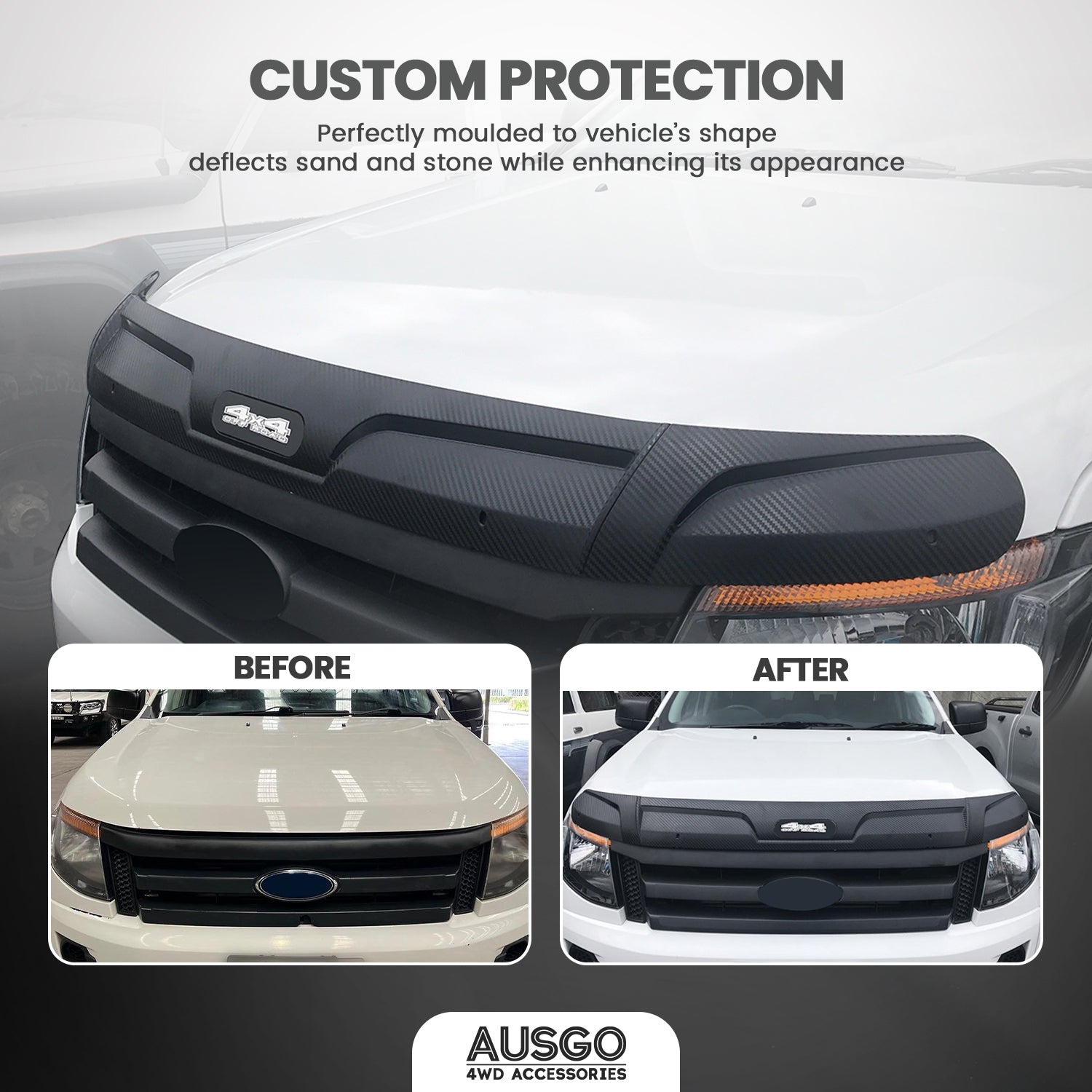 Ford Ranger 2012-2015 Bonnet Guard