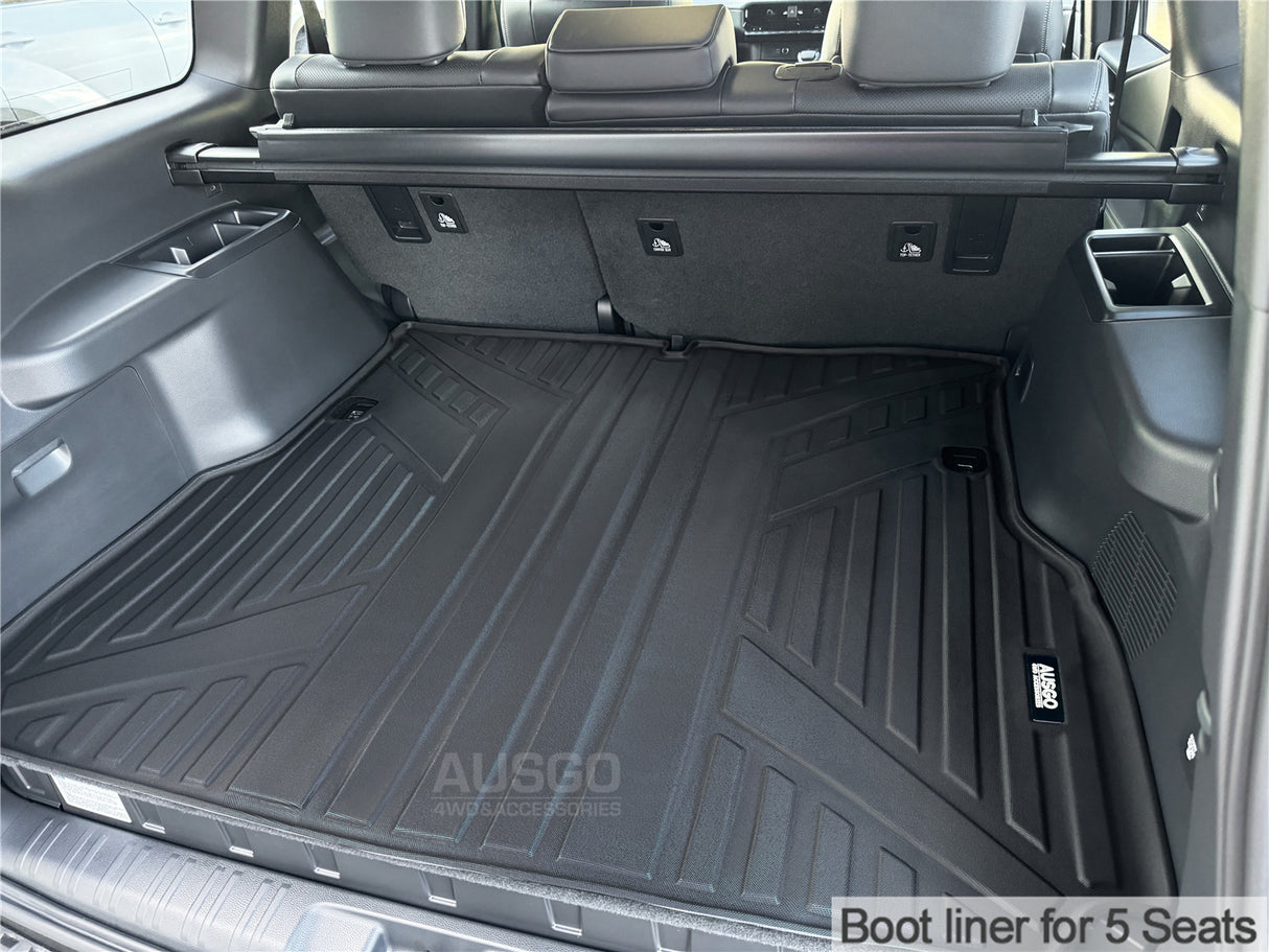 Boot Liner Kick Mats for Toyota LandCruiser Prado 250 Series 2024-Onwards
