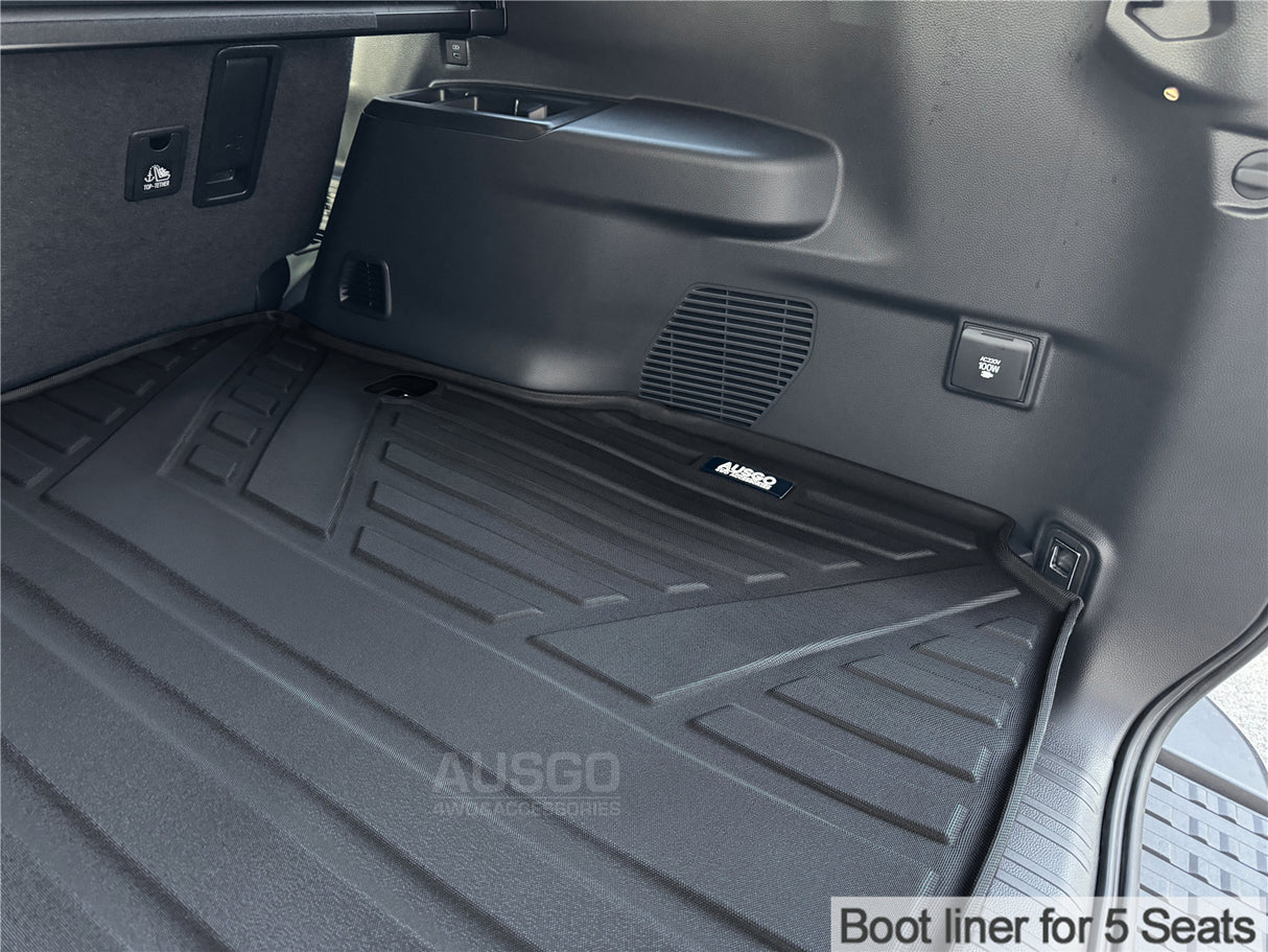 Boot Liner Kick Mats for Toyota LandCruiser Prado 250 Series 2024-Onwards