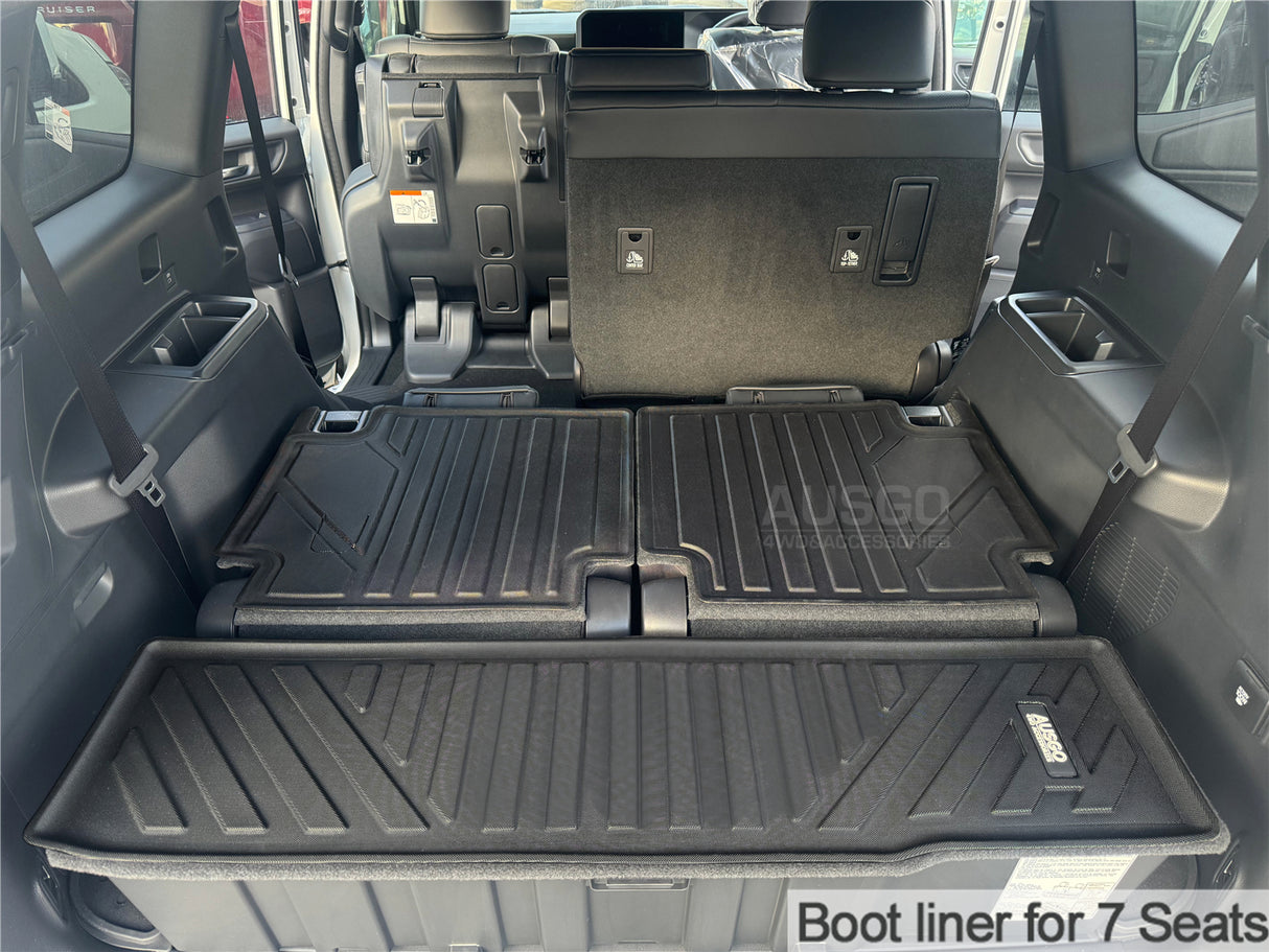 Boot Liner Kick Mats for Toyota LandCruiser Prado 250 Series 2024-Onwards