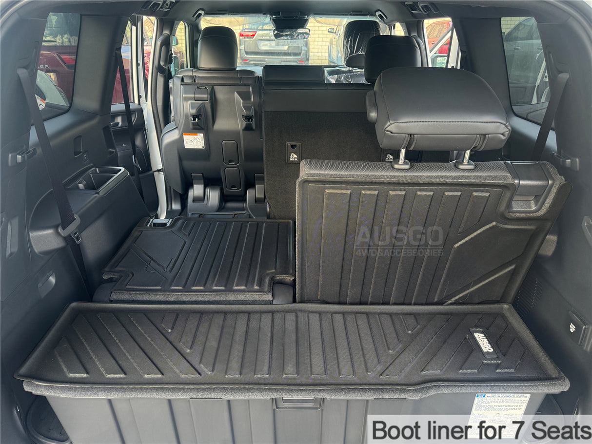 Boot Liner Kick Mats for Toyota LandCruiser Prado 250 Series 2024-Onwards