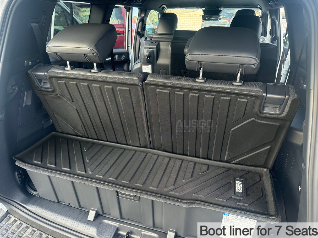 Boot Liner Kick Mats for Toyota LandCruiser Prado 250 Series 2024-Onwards