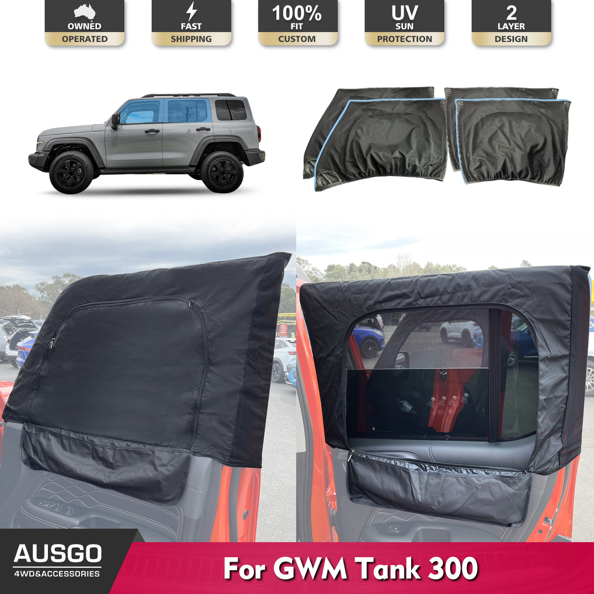 Car Window Sox Sun Shade for GWM Tank 300 2023-Onwards
