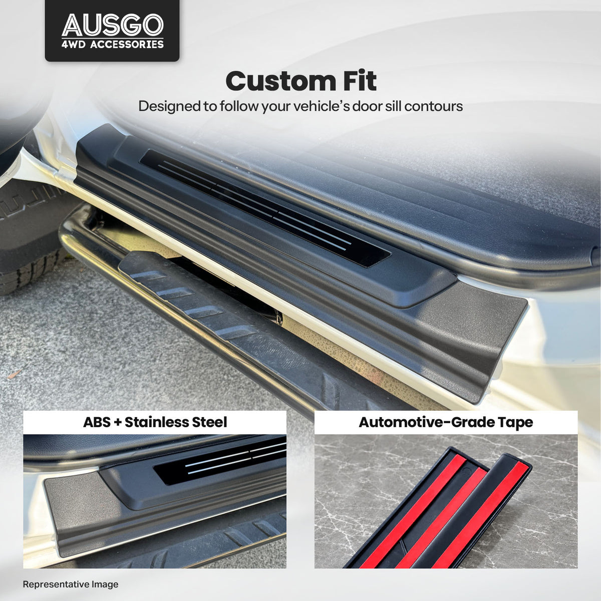 Door Sill Protector for Toyota Hilux Dual Cab 2015-2025