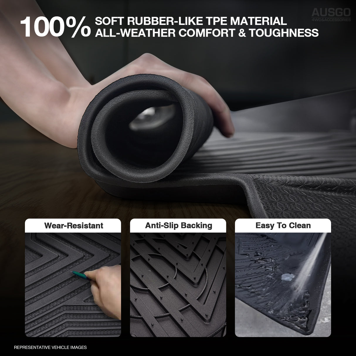 5D Injection Floor Mats for Mazda BT-50 BT50 Single / Extra Cab 2011-2020