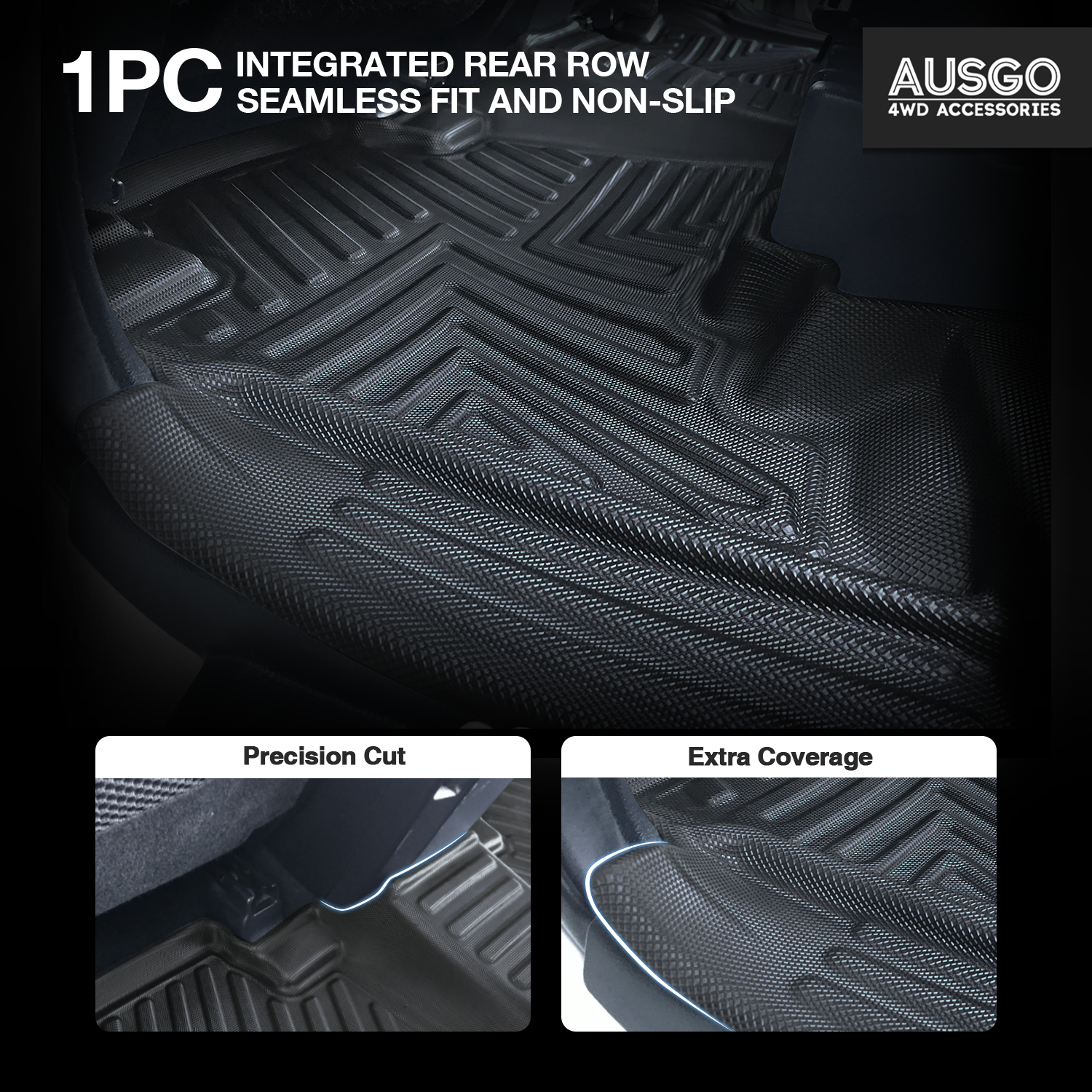 Toyota Land Cruiser Prado 150 Series 7-Seater 2009-2024 Car Floor Mats (Auto Trans)