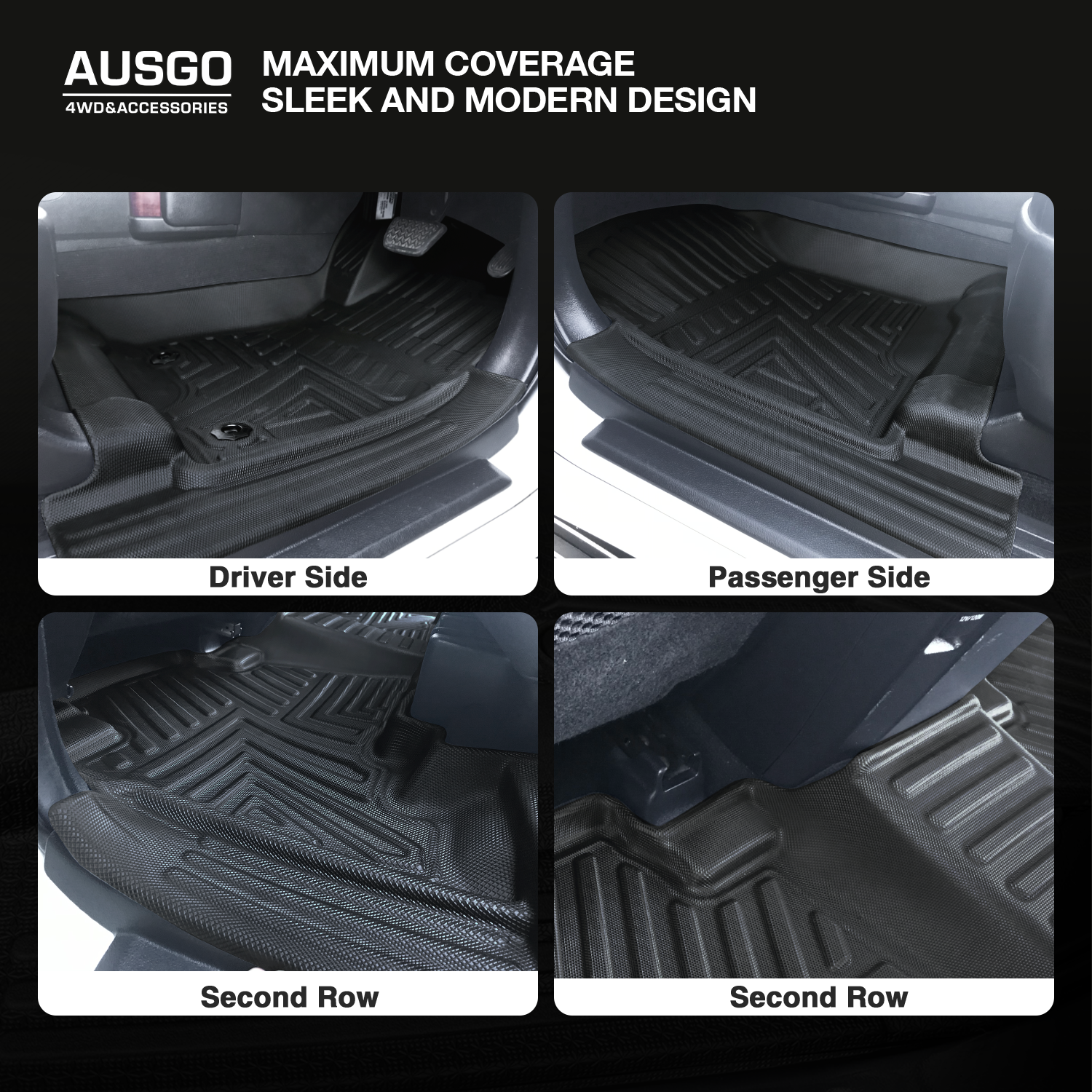Toyota Land Cruiser Prado 150 Series 7-Seater 2009-2024 Car Floor Mats (Auto Trans)