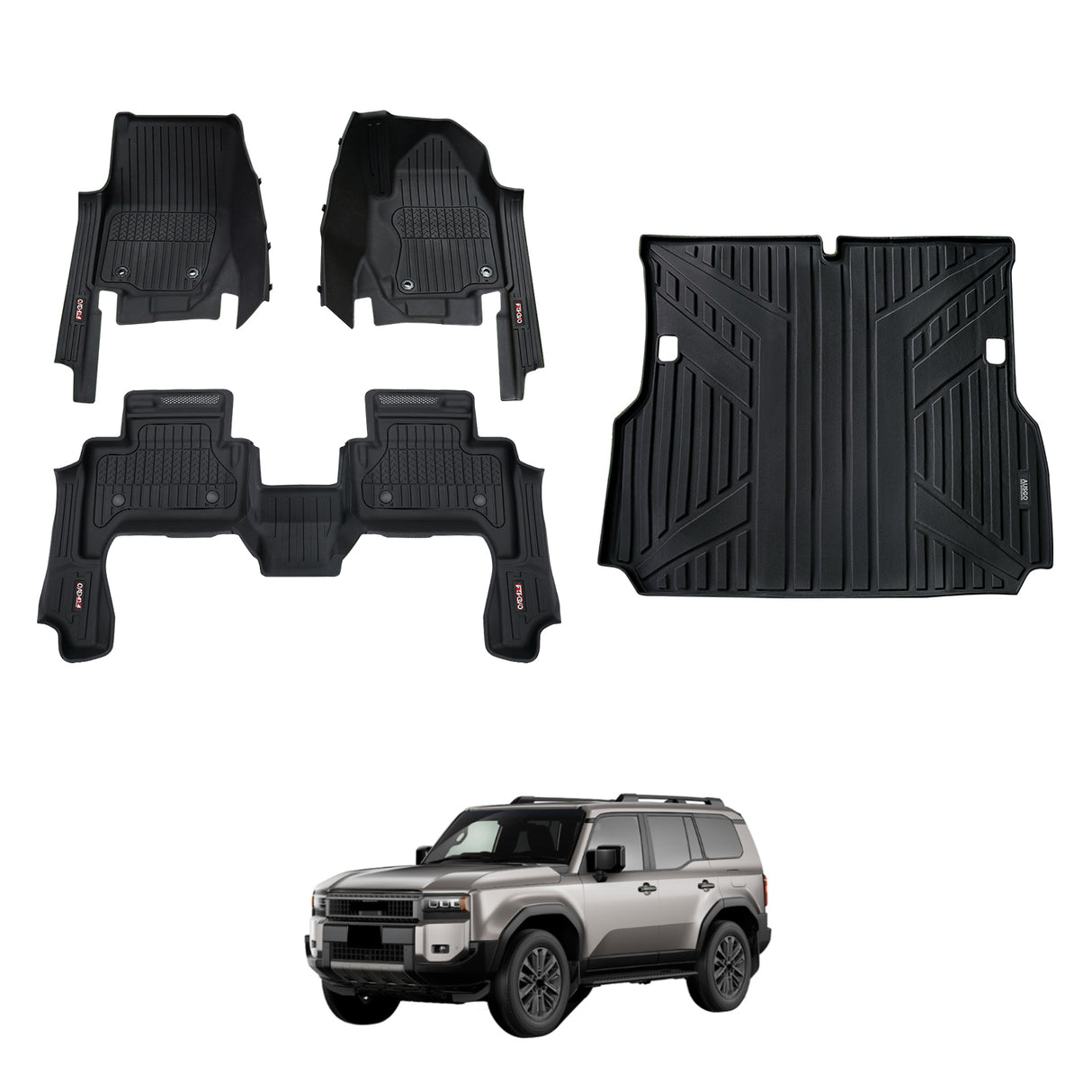 7D Injection Floor Mats for Toyota LandCruiser Prado 250 Series 2024-Onwards