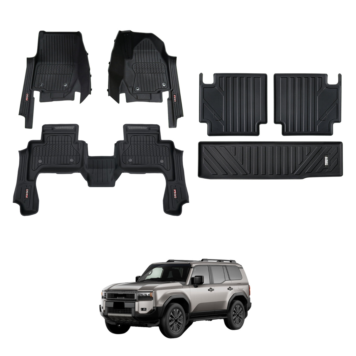 7D Injection Floor Mats for Toyota LandCruiser Prado 250 Series 2024-Onwards