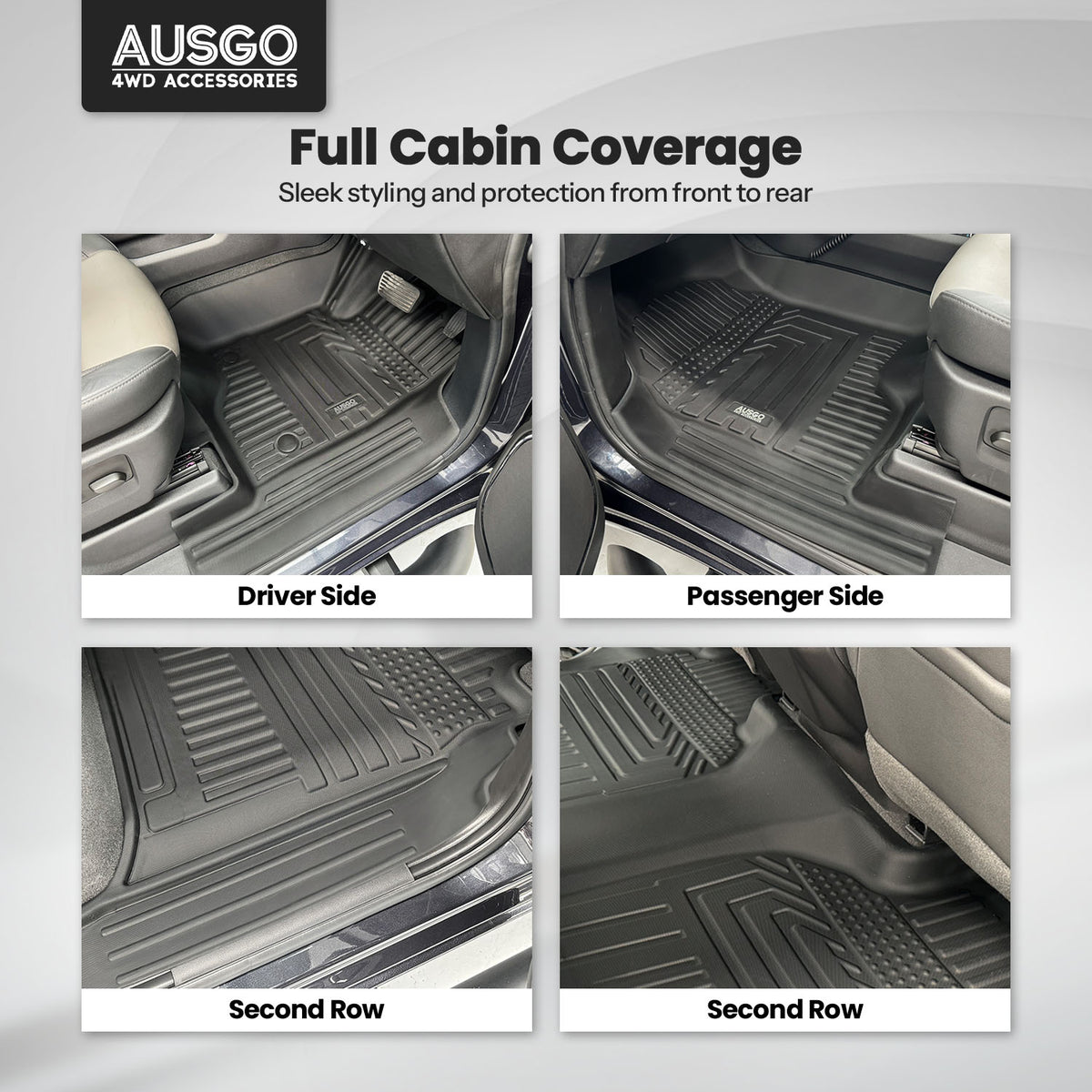 Car Floor Mats for Chevrolet Silverado 1500 T1 Series 2020-2025 (WITH Rear Underseat Storage Box)