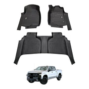 Chevrolet Silverado T1 Series 2020-Onwards Car Floor Mats（WITH Rear Underseat Storage Box）