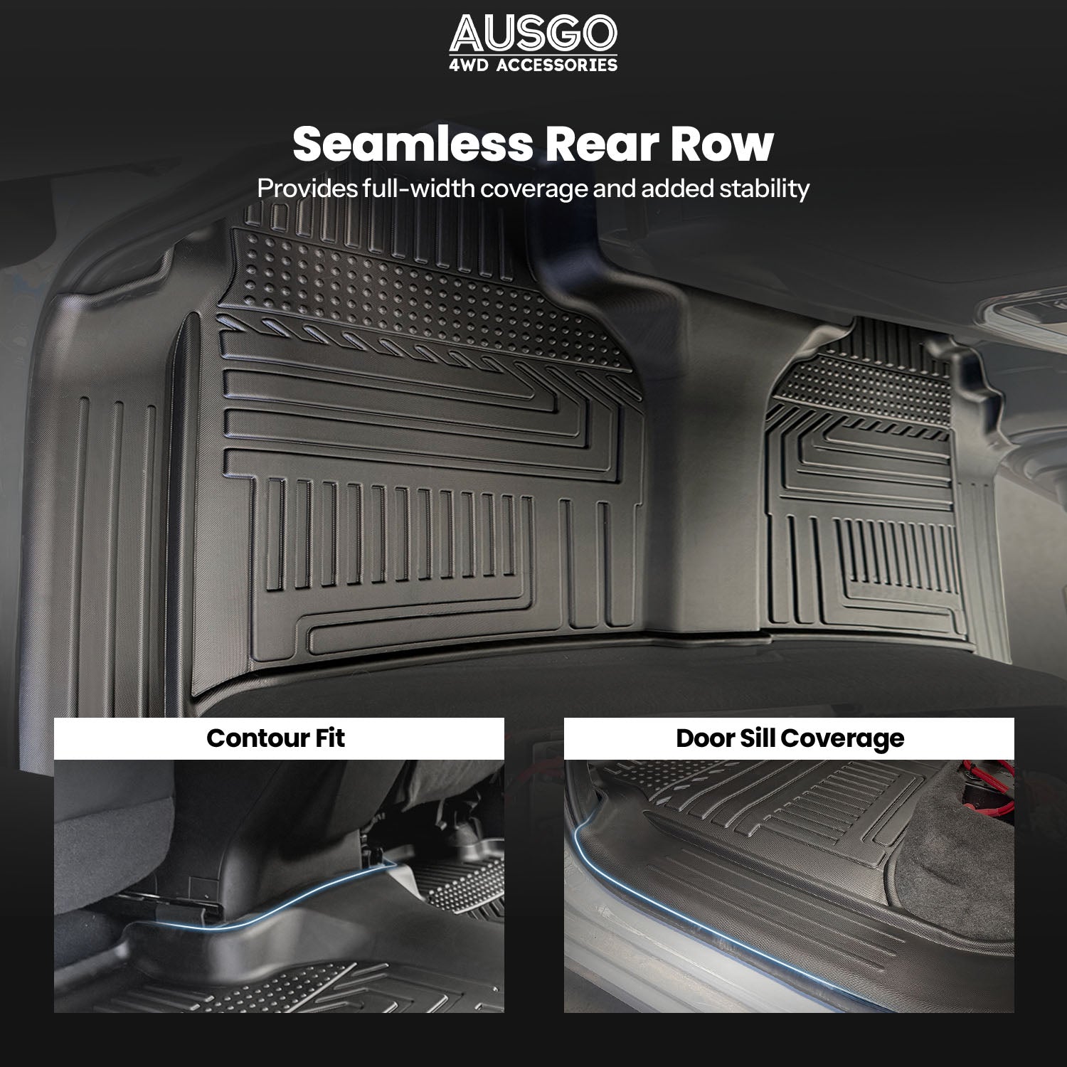 Pre-order Chevrolet Silverado T1 Series 2020-Onwards Car Floor Mats（WITH Rear Underseat Storage Box）