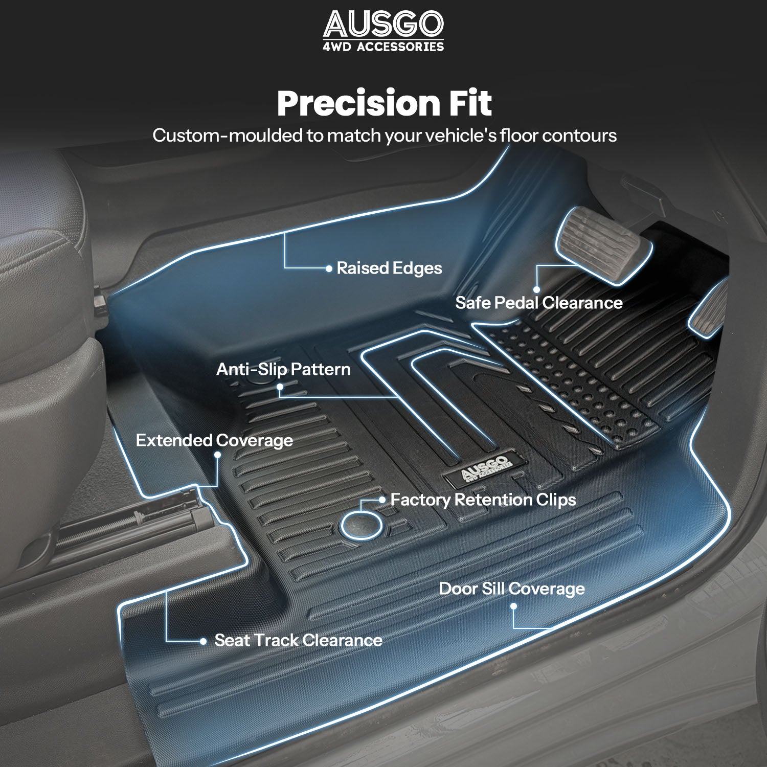 Chevrolet Silverado 2500 HD T1 Series 2021-Onwards Car Floor Mats