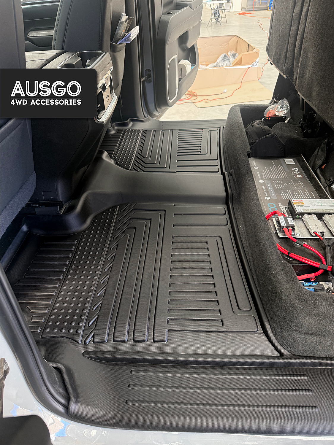 Pre-order Chevrolet Silverado T1 Series 2020-Onwards Car Floor Mats（WITH Rear Underseat Storage Box）